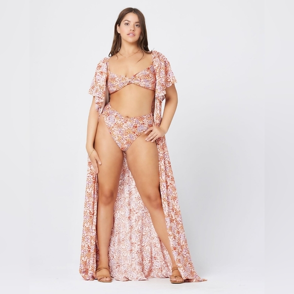 L*Space Pamela Cover-up Maxi Wrap Dress - Picture 8 of 10